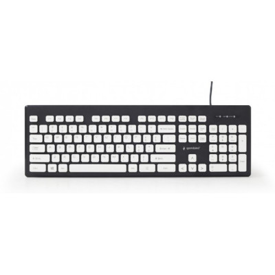 Tastatura Gembird KB-CH-01, USB, Negru/Alb foto