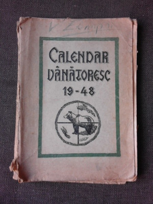 CALENDAR VANATORESC 1948 foto