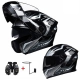 Cumpara ieftin Cască Moto/Scuter Full Integrală Flip Up Cu Vizieră Dublă&ndash; Design Sport