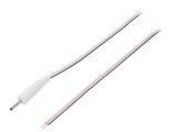 Cablu Alb 2x0,5mm2 cu Mufă DC 2,35/0,7 1,5m, Bq Cable