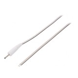 Cablu Alb 2x0,5mm2 cu Mufă DC 2,35/0,7 1,5m