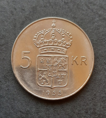 5 Kronor 1955, Suedia - A 2598 foto