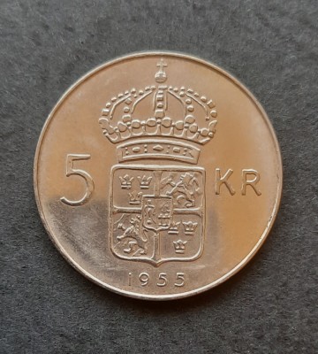 5 Kronor 1955, Suedia - A 2598 foto