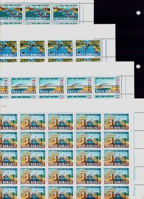 ✅RO 1985 , LP 1127 ,&amp;quot;Canalul Dunare - Marea Neagra &amp;quot; , serie in coli complete de 50 ,MNH foto