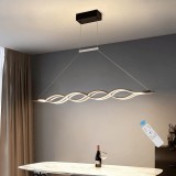 Lustra LED moderna, culoare negru, 152W, dimabila, lumina rece/calda/neutra, inaltime reglabila