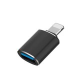 Cumpara ieftin Adaptor Conversie USB 3.0 la lightning, USB-A, lightning - Negru, Dactylion