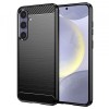 Husa Techsuit Carbon Neagra pentru Samsung Galaxy S24 Plus (S24+) Protectie Antizgarieturi, Socuri