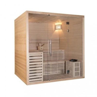 Saună finlandeză Calidus Hemlock pentru 5-6 persoane foto