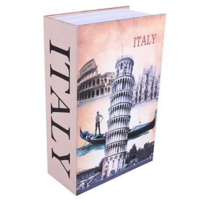 Seif secret tip carte Pufo cu cheie pentru blocare, model Bella Italia, 24 x 15 cm foto