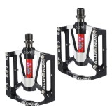 Set 2 Pedale de Aluminiu Bicicleta MTB, BMX, Antiderapant, Rulment triplu, Sofia CONCEPT&reg;, Black/Red