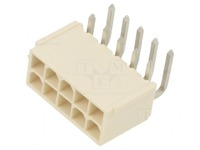 Soclu cablu-placă Mini-Fit Jr 4,2mm 10 pini 13A