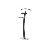 Portmantou suport haine HM WU13, lemn, baza metalica cromata, 117 cm, wenge