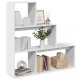 VidaXL Bibliotecă/separator cameră 3 niveluri, alb, 123x29x123 cm lemn