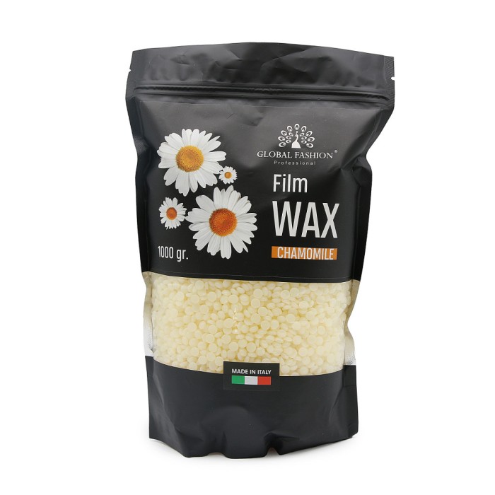 Ceară pentru epilare Film Wax, Global Fashion, 1000 gr, Mușețel