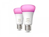 Cumpara ieftin 2 Becuri LED RGB inteligente Philips Hue A60, Bluetooth, E27,