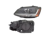 Far VW JETTA (1B), 2016-, TYC, fata, partea stanga, cu &amp;#39;lumina de zi&amp;#39; tip LED; Tip=USA;tip bec H7+H7+PY21W; manual; Omologare: SAE;