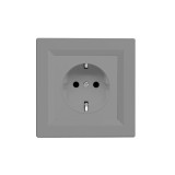 Cumpara ieftin Priză cu &icirc;mpăm&acirc;ntare Nova 16A 250V cu cadru gri