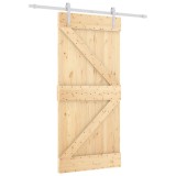 Usa glisanta cu set feronerie, 90x210 cm, lemn masiv de pin