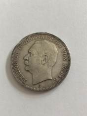 Moneda Argint 3 MARK 1909 G FRIEDRICH II BADEN Germania foto