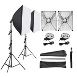 Cumpara ieftin Set 2 Softboxuri AbestStudio, 50 x 70cm, E27, 2m, Negru