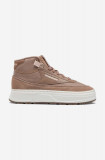 Reebok Classic sneakers din piele Club C Geo Mid culoarea bej, GV7035 GV7035-beige