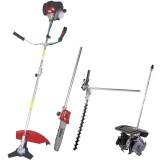 Raider RD-GBC10 + 110216 + 110272 + 110288 - Motocoasa pe benzina 2 CP 255 mm 42.7 cm3 cutit metalic cu 3 dinti + Cap drujba prelungitor 250 mm + Cap