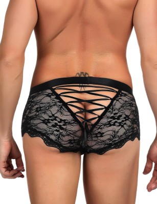 Eross boxeri Men Lace Panty M Black foto