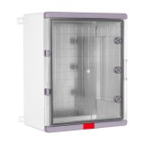 Cumpara ieftin Cutie distributie IP67 din ABS gri, usa transparenta, placa metalica, 400x500x240 mm PS405024