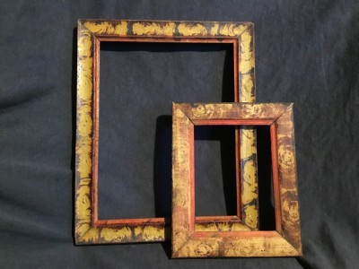 arta / design / vintage - lot rame model deosebit din lemn pentru fotografii tablou acte documente etc foto