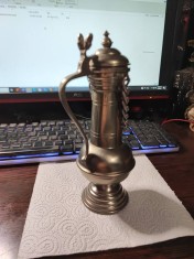Pahar cu capac vintage din zinc