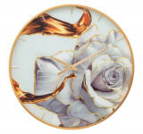 Cumpara ieftin Ceas de perete, Rose, Mauro Ferretti, &Oslash;60 cm, sticla/MDF/metal, multicolor