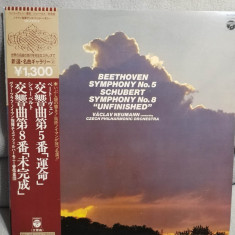 Vinil "Japan Press" Beethoven Symphony No.5 Schubert Symphony No.8 (VG+)