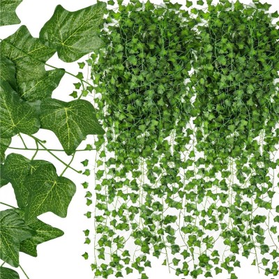 Set 6 ghirlande iedera artificiala pentru decorare, 6x208cm, frunze mici, verde Household NewTrend foto