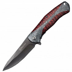 Cutit briceag Mastiff 22 cm, model Leopard Red Print cu sistem de blocare lama foto