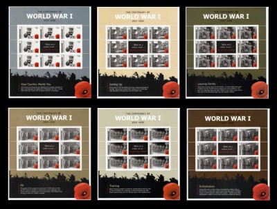 ✅Gibraltar 2014 ,&amp;quot;100 de ani WW I &amp;quot;,in mcoli de 8M+1V ,nominal &amp;pound; 18.80, MNH foto