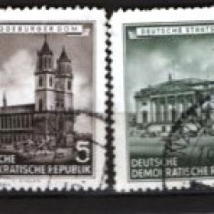 GERMANIA (DDR) 1955 – ARHITECTURA. CASTELE. TIMBRE STAMPILATE, F139