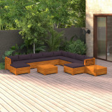 Set mobilier gradina cu perne, 12 piese, lemn masiv de acacia GartenMobel Dekor, vidaXL