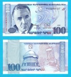 Armenia (pick 42) 100 Dram 1998 UNC serie: 10884187; Hambardzumyan