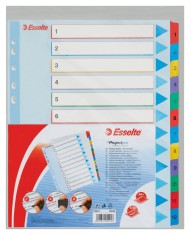 Index carton Esselte 1-12 reinscriptibil