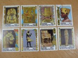 Seria Completa 8 Timbre Imperiul Centrafrican - Tutankhamon, Masca de Aur, Egipt -A94