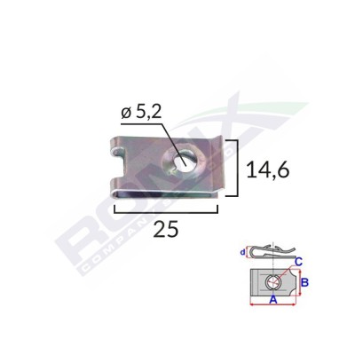 Clips Metalic Fixarepentru Grup Vag Si Universal Set 10 Buc 154514 con61616 foto