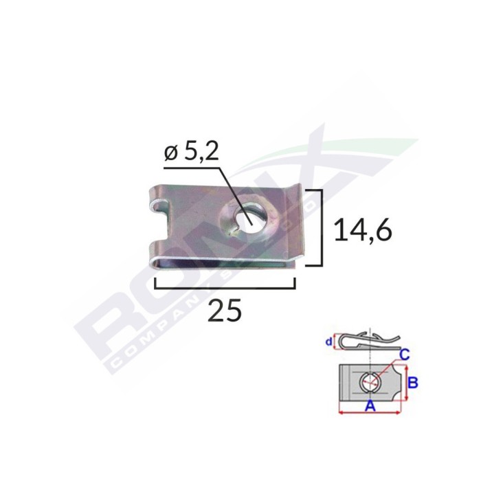 Clips Metalic Fixarepentru Grup Vag Si Universal Set 10 Buc 154514 con61616