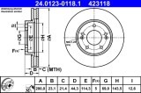 ATE 24.0123-0118.1 Disc frana