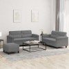 VidaXL Set de canapele cu perne, 3 piese, gri &icirc;nchis, microfibră 3202322