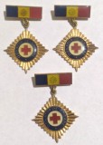 SET 3 INSIGNE DONATOR DE ONOARE INSIGNA MEDICINA