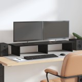 vidaXL Suport pentru monitor Stejar Negru 100 x 27 x 15 cm 8009605