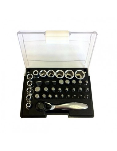 Trusa De 38 Tubulare Cu Clichet Telescopic De 1-4inch