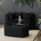vidaXL Set mobilier relaxare grădină 4 piese cu perne poliratan negru 319792