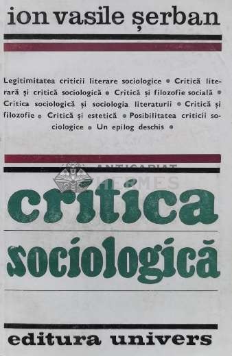 Critica sociologica - Ion Vasile Serban (N69)