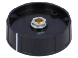 Buton rotativ negru cu indicator ABS 6mm 50x15,5mm